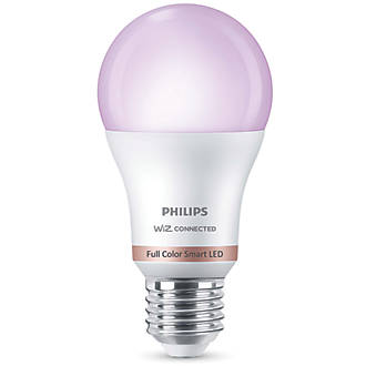 Image of Philips ES E27 RGB & White LED Smart Light Bulb 8W 806lm 