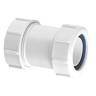 Image of McAlpine Z28M Compression Straight Coupler White 50mm x 50mm 