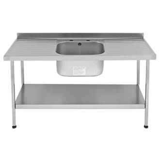 Image of Mini 1 Bowl Stainless Steel Catering Sink 1500mm x 600mm 