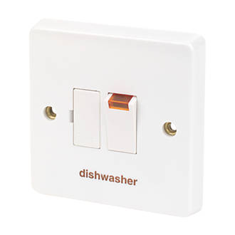 Image of Crabtree Capital 13A Switched Dishwasher Fused Spur with Neon White 