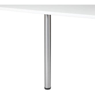 Image of GoodHome Worktop Leg Brushed Chrome 875-910mm 