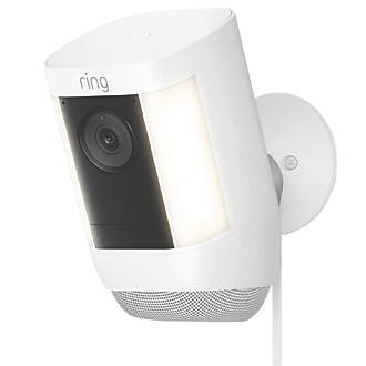 Image of Ring Spotlight Cam Pro White Wireless 1080p Outdoor Smart Camera with Spotlight with PIR Sensor 