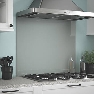 Image of Splashback Slate Grey Self-Adhesive Glass Kitchen Splashback 900mm x 750mm x 6mm 