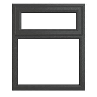 Image of Crystal Top Opening Clear Double-Glazed Casement Anthracite on White uPVC Window 905mm x 965mm 