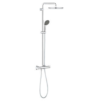 Image of Grohe Vitalio Start 250 HP Rear-Fed Exposed Chrome Thermostatic Shower System 