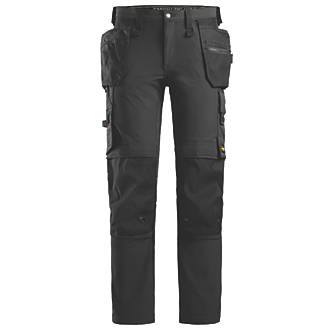 Image of Snickers AW Full Stretch Holster Trousers Black 35" W 32" L 