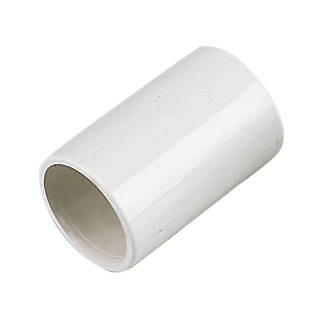 Image of FloPlast Straight Couplings White 21.5mm 5 Pack 