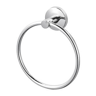 Image of Cooke & Lewis Charm Towel Ring Chrome 165 x 58 x 165mm 