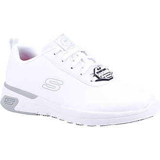 Image of Skechers Marsing Gmina Metal Free Womens Non Safety Shoes White Size 8 
