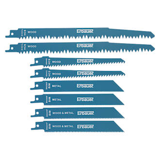 Image of Erbauer SJG43284 Multi-Material Reciprocating Saw Blade Set 8 Pcs 