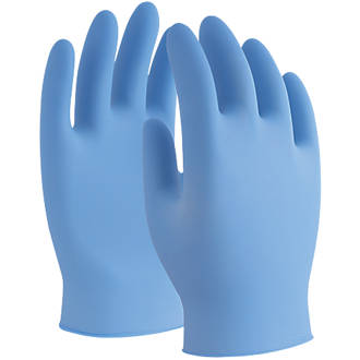 Image of UCI Nova Nitrile Powder-Free Disposable Gloves Blue Medium 100 Pack 