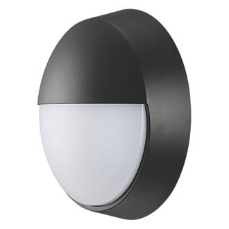 Image of Luceco Eco Outdoor Round LED Eyelid Bulkhead Black / White 10W 400lm 