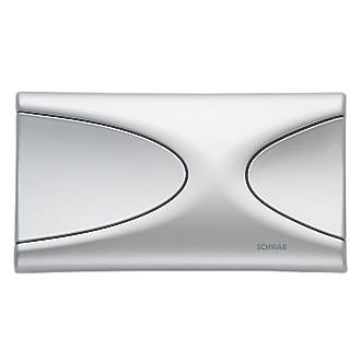 Image of Fluidmaster Schwab Targa 227726 Dual-Flush Flushing Plate Matt Chrome 