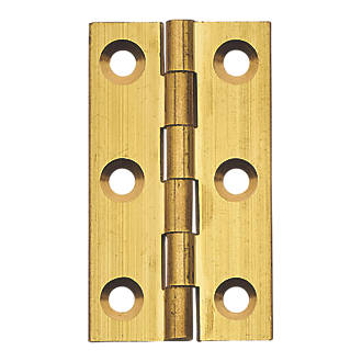 Image of Self-Colour Solid Drawn Butt Hinges 64mm x 35mm 2 Pack 