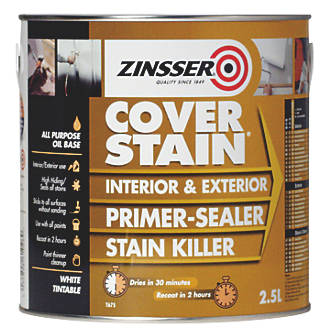 Image of Zinsser Cover Stain Primer White 2.5Ltr 