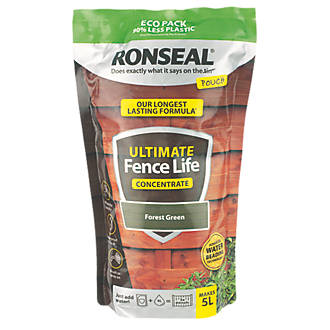 Image of Ronseal Ultimate Fence Life Concentrate Treatment Forest Green 5L from 950mlLtr 