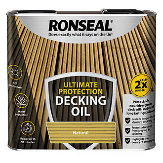 Image of Ronseal Ultimate Decking Oil Natural 2.5Ltr 