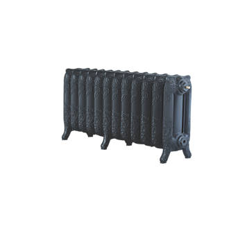Image of Arroll Montmartre 3-Column Cast Iron Radiator 470mm x 994mm Black 3685BTU 