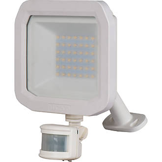 Image of Luceco Castra Outdoor LED Floodlight With PIR Sensor White 30W 3150lm 