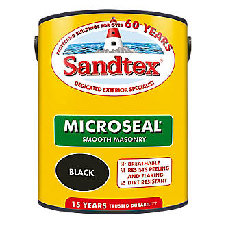 Image of Sandtex Ultra Smooth Masonry Paint Black 5Ltr 