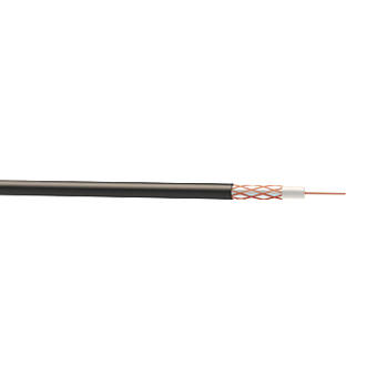 Image of Nexans RG59 Black 1-Core Round Coaxial Cable 100m Drum 