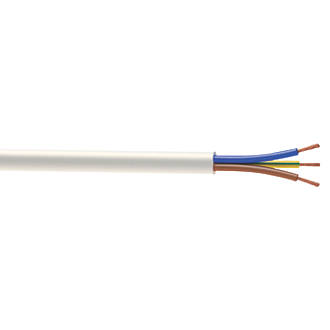 Image of Time 3093Y White 3-Core 0.75mmÂ² Flexible Cable 25m Drum 