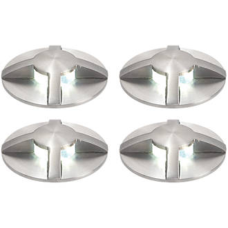 Image of Binnacle 60mm Outdoor LED Deck Light Kit Stainless Steel 3W 4 x 15lm 4 Pack 