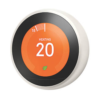 Image of Google Nest 3rd Gen Wireless Heating & Hot Water Smart Thermostat White 