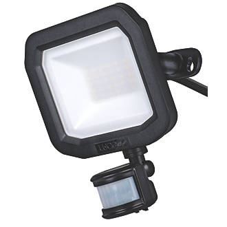 Image of Luceco Castra Outdoor LED Floodlight With PIR Sensor Black 20W 2400lm 