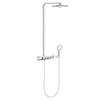 Image of Grohe Rainshower SmartControl Duo 360 HP Rear-Fed Exposed Chrome Thermostatic Shower System 