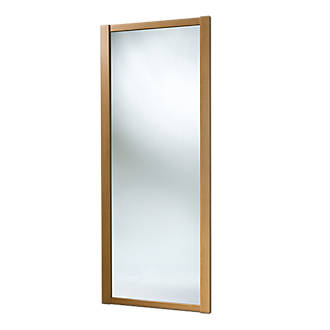 Image of Spacepro Shaker 1-Door Sliding Wardrobe Door Oak Frame Mirror Panel 610mm x 2260mm 