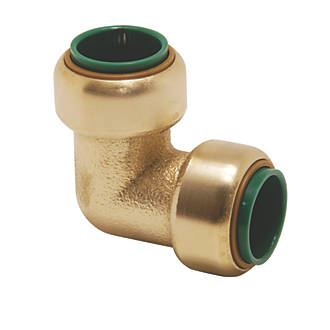 Image of Tectite Classic T12 Brass Push-Fit Equal 90Â° Elbow 1/2" 