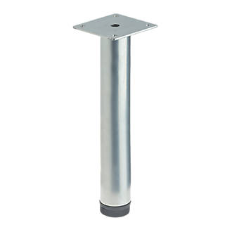 Image of Rothley Round Furniture Leg Silver 200mm 