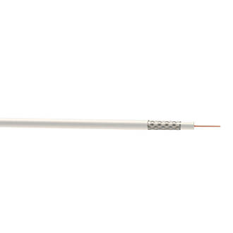 Image of Nexans RG6 White 1-Core Round Coaxial Cable 100m Drum 