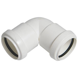 Image of FloPlast Push-Fit Waste Knuckle Bend White 90Â° 40mm 