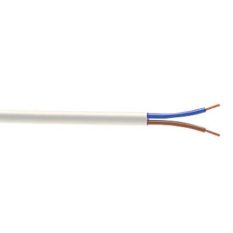 Image of Nexans 3182Y White 2-Core 1.5mmÂ² Flexible Cable 25m Drum 