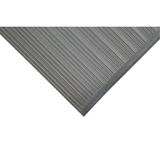 Image of COBA Europe Orthomat Ribbed Anti-Fatigue Workplace Mat Grey 0.9m x 0.6m 