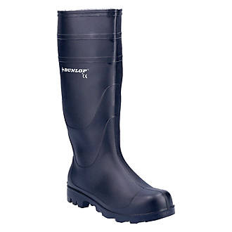 Image of Dunlop Universal Metal Free Non Safety Wellies Black Size 12 