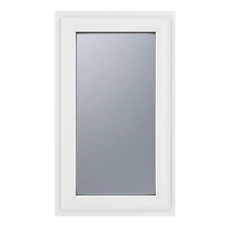 Image of Crystal Right-Hand Opening Obscure Triple-Glazed Casement White uPVC Window 610mm x 1190mm 