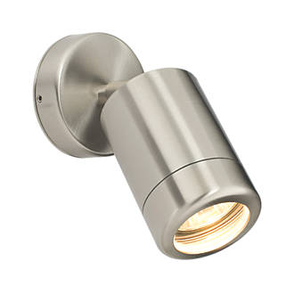 Image of Barracuda Outdoor Adjustable Wall Spotlight Brushed Stainless Steel 