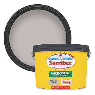 Image of Sandtex Smooth Masonry Paint Plymouth Grey 10Ltr 