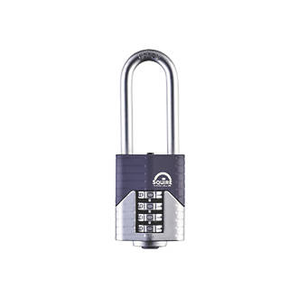 Image of Squire Vulcan Die-Cast Steel Weatherproof Long Shackle Combination High Security Padlock Blue / Chrome 50mm 