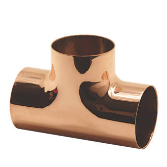 Image of Endex Copper End Feed Equal Tees 22mm 2 Pack 