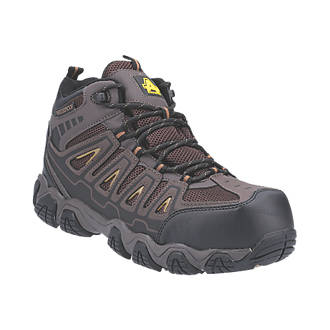 Image of Amblers AS801 Metal Free Safety Boots Brown Size 10.5 