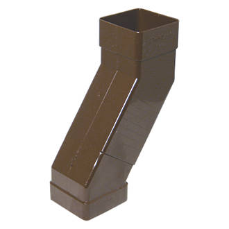 Image of FloPlast Square 25-65mm Adjustable Offset Bend Brown 65mm 