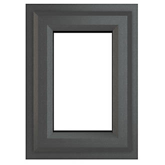 Image of Crystal Top Opening Clear Triple-Glazed Casement Anthracite on White uPVC Window 610mm x 610mm 