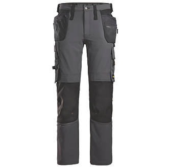 Image of Snickers AW Full Stretch Holster Trousers Steel Grey / Black 31" W 32" L 
