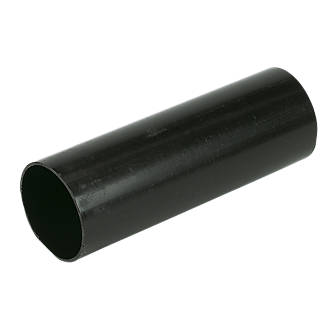 Image of FloPlast Round Down Pipe Black 68mm x 2.5m 6 Pack 