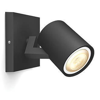 Image of Philips Hue Runner LED White Ambiance Single Spotlight Black 5W 350lm 