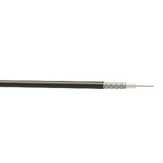 Image of Nexans RG6 Black 1-Core Round Coaxial Cable 25m Drum 